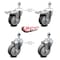 Service Caster 4 Inch Thermoplastic Rubber Swivel 12mm Stem Caster Total Lock Brake, 2PK SCC-TSTTL20S414-TPRB-M1215-2-S-2 - alternate 5